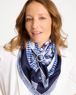 Silvertone Scarf Ring click to view larger image.