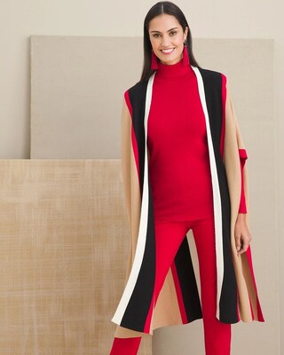 Colorblock Ruana Wrap