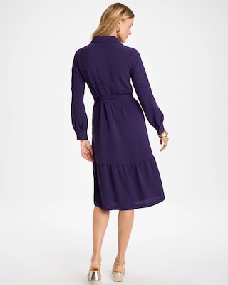 Lace Applique Knee Length Dress click to view larger image.