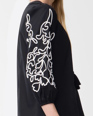 Poplin Embroidered Maxi Dress