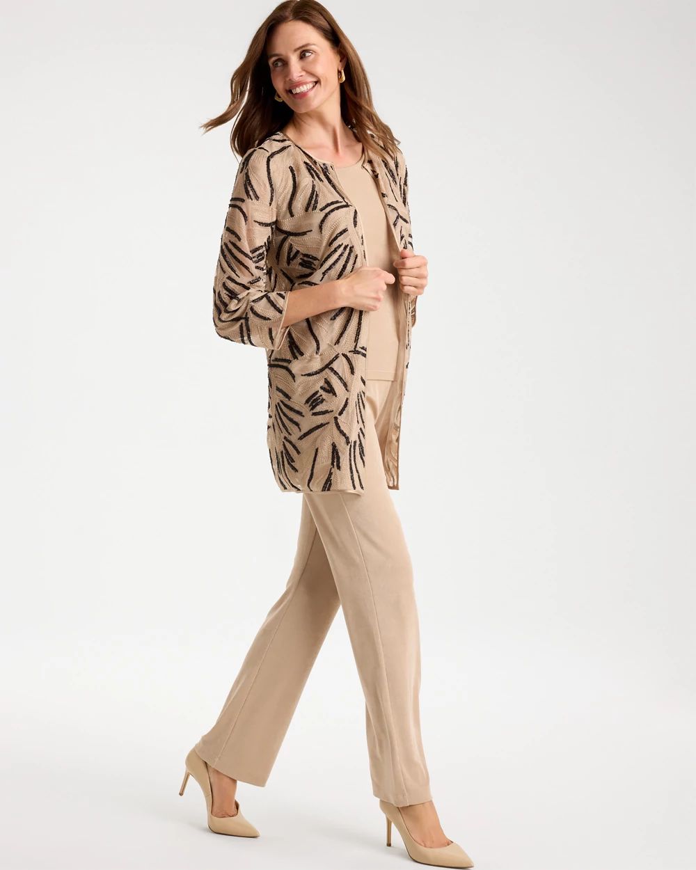 Travelers™ Collection Embroidered Sequins Jacket click to view larger image.