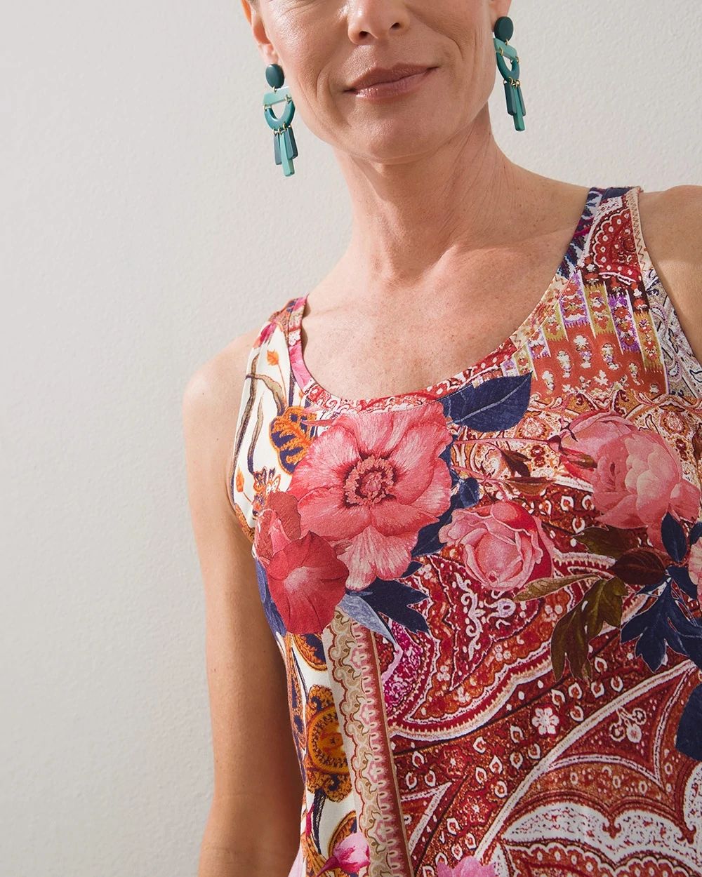 Touch of Cool Tapestry Print Tank