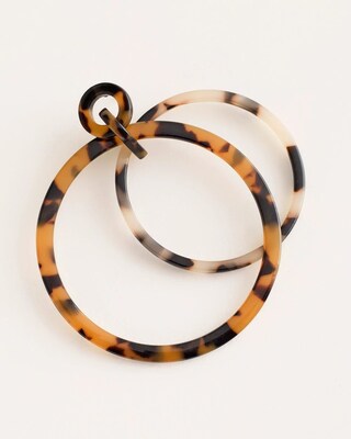 Faux-Tortoiseshell Hoop Earrings
