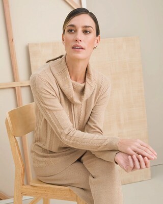 Zenergy Cotton Cashmere Cable Knit Sweater