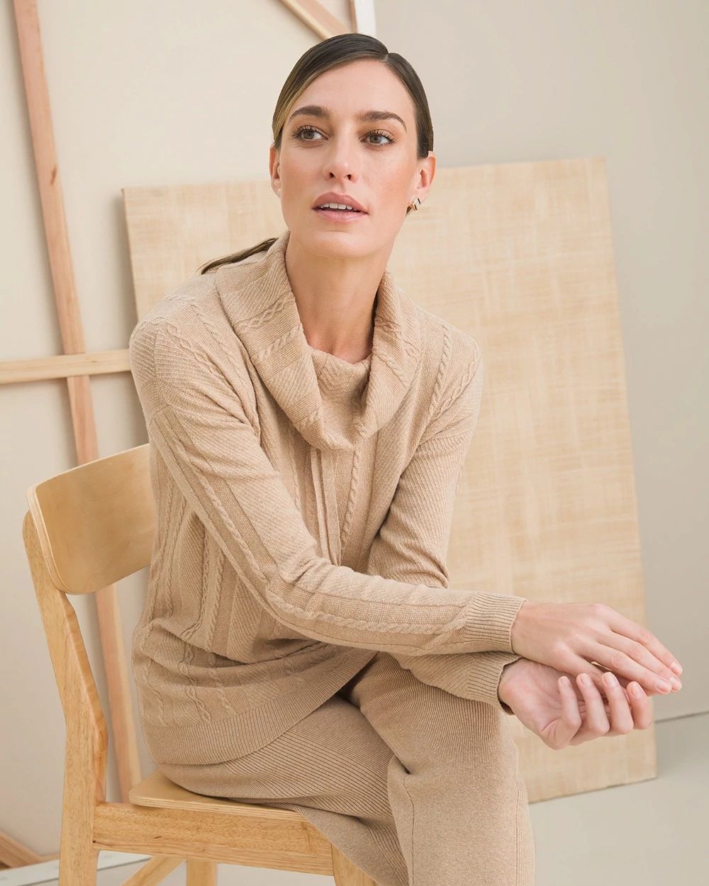 Zenergy Cotton Cashmere Cable Knit Sweater