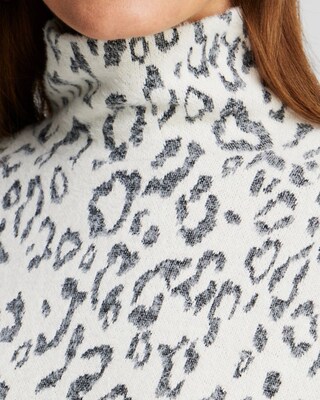 Leopard Print Cozy Mock Neck Tee