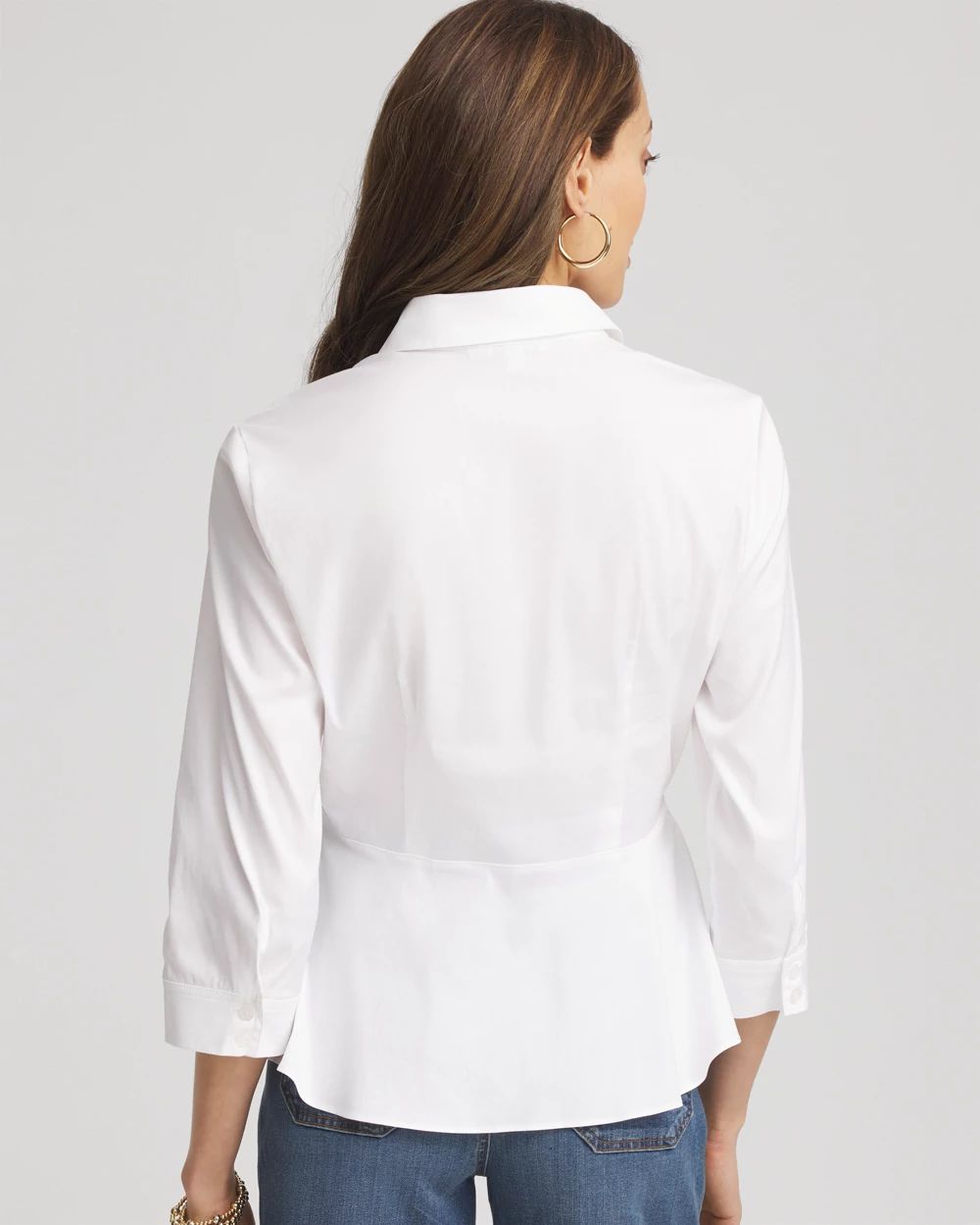 Peplum Poplin Shirt