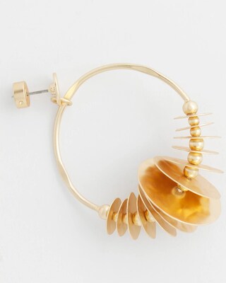 Gold Tone Drop Hoops