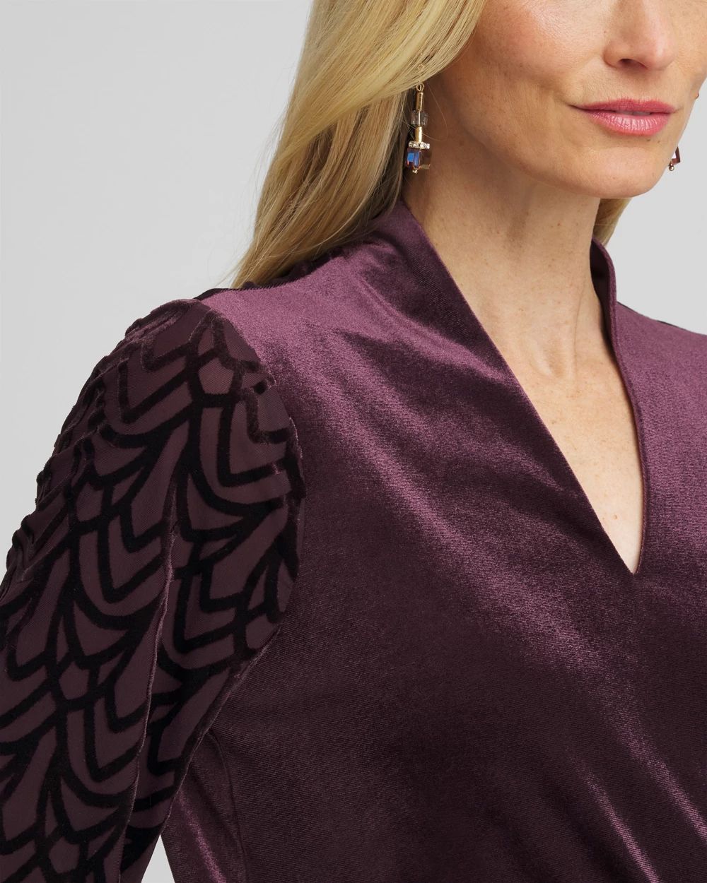 Art Deco Velvet Burnout Top click to view larger image.