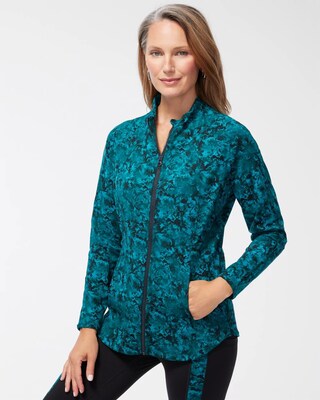 Zenergy Abstract Print Seamed Jacket