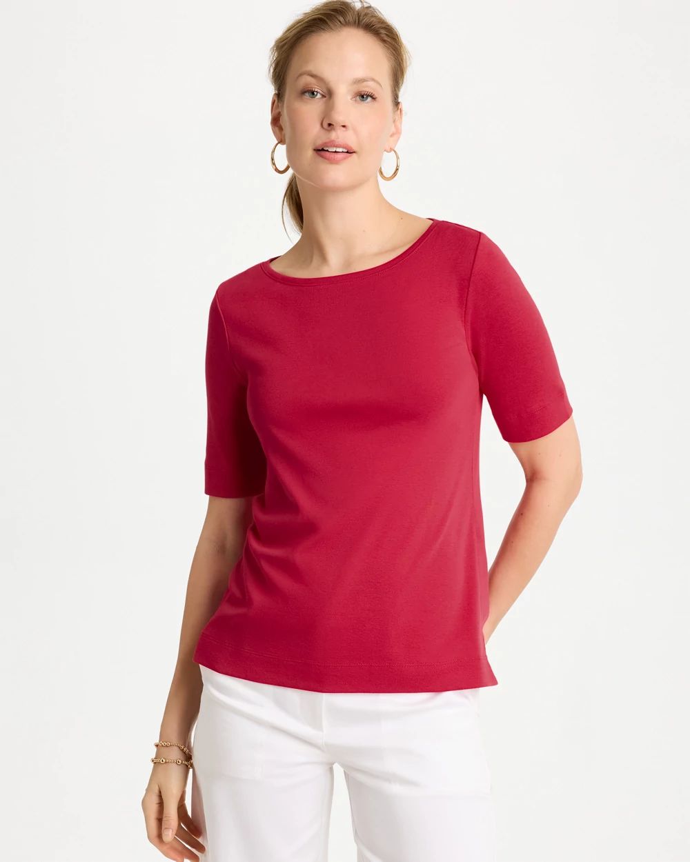 Pima Elbow Sleeve Tee