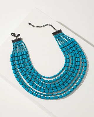 Short Beaded Multistrand Necklace