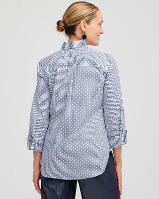 No Iron™ Stretch Dot Stripe Shirt