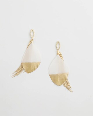 No Droop™ White Fringe Earrings