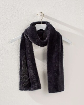 Faux Fur Embellished Scarf