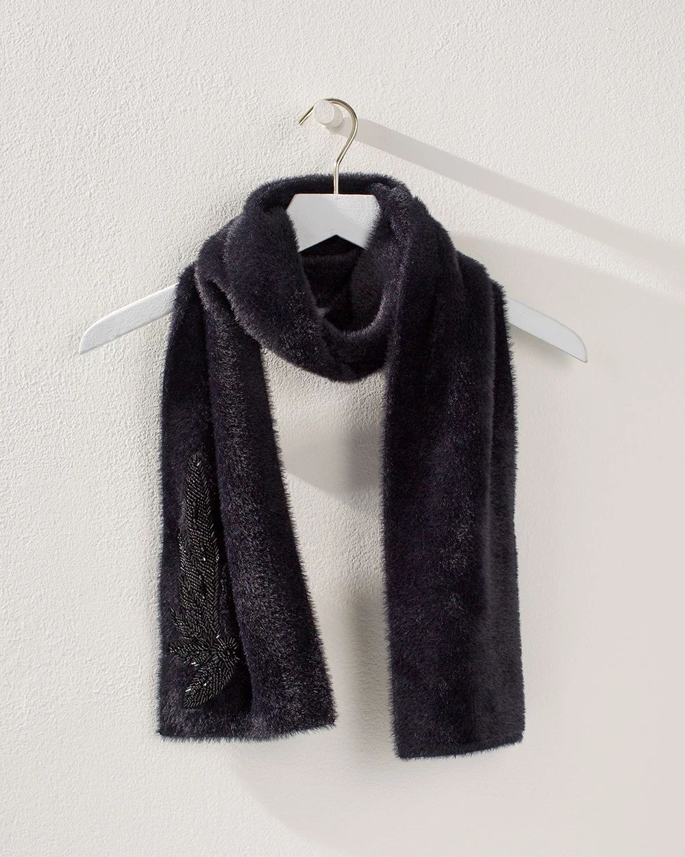 Faux Fur Embellished Scarf