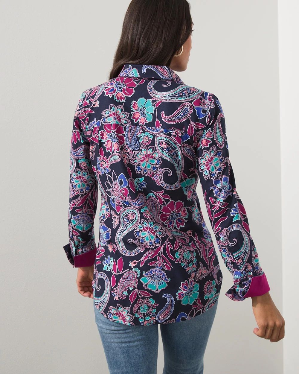 No Iron Stretch Luxe Floral Shirt