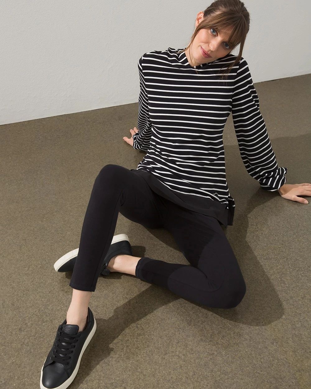 Zenergy Knit-Woven Mix Tunic