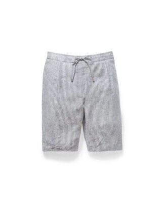Linen Tie-Front Cross-Dye Shorts