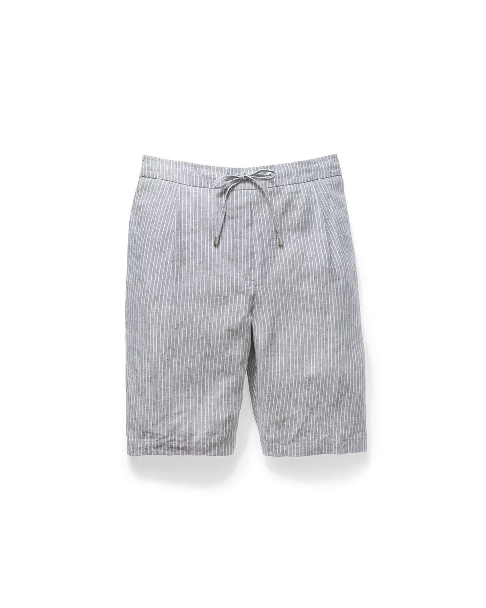 Linen Tie-Front Cross-Dye Shorts