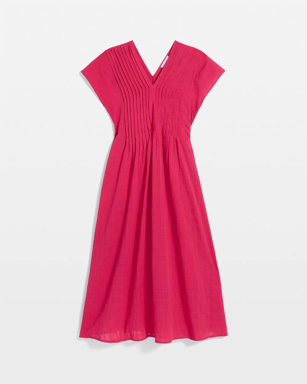 Cotton Slub Popover Midi Dress click to view larger image.