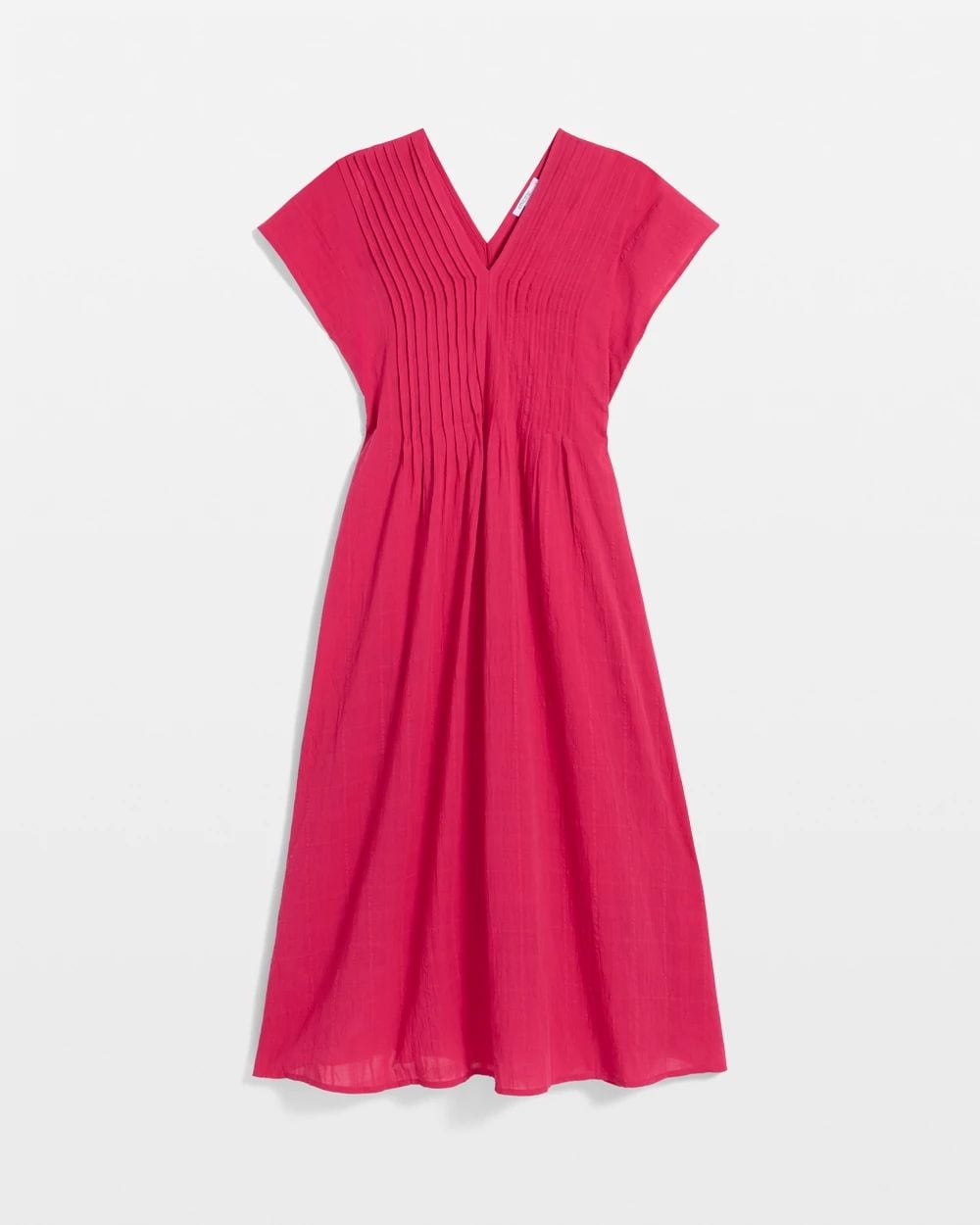 Cotton Slub Popover Midi Dress