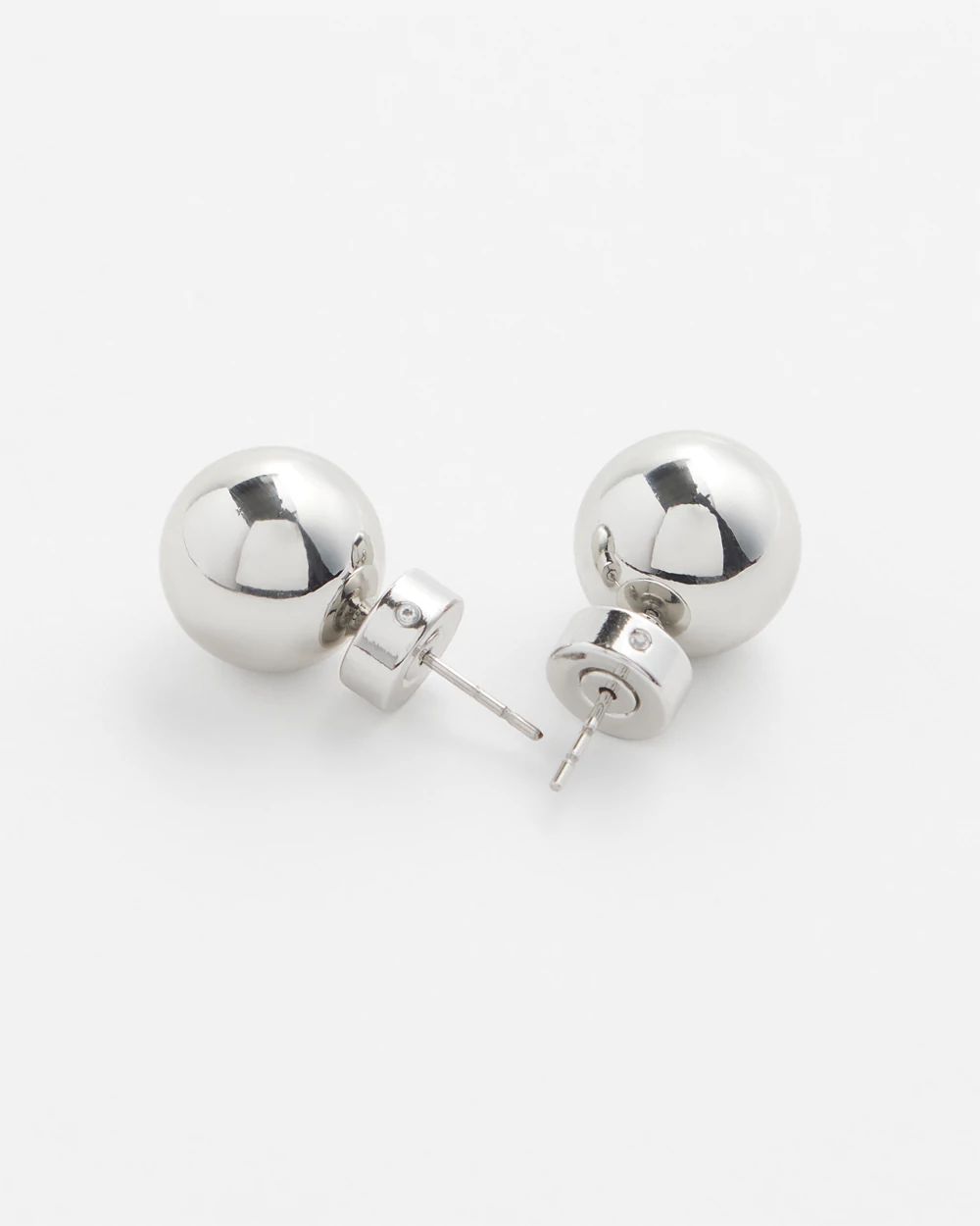 Silver Tone Stud Earrings