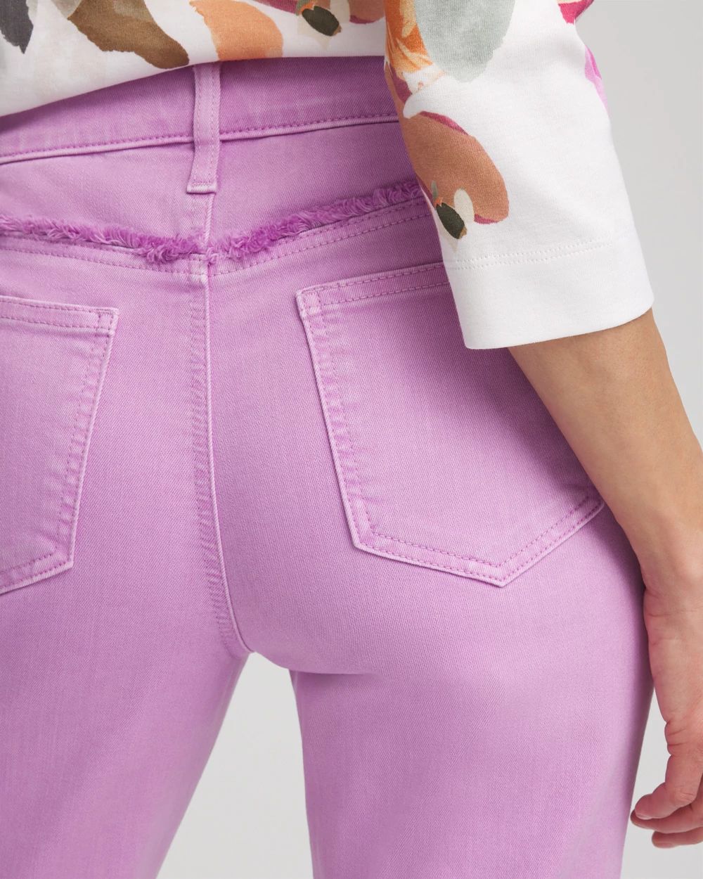 Girlfriend Frayed Cropped Jeans