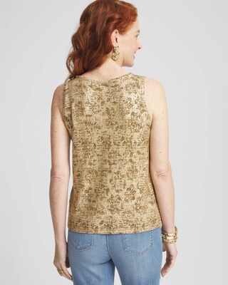 Foil Print Sweater Tank