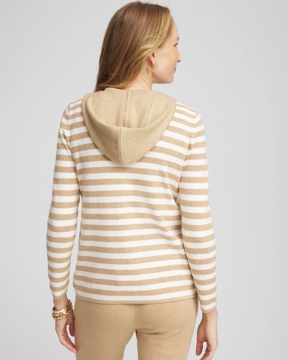 Zenergy® Luxe Striped Hooded Cardigan