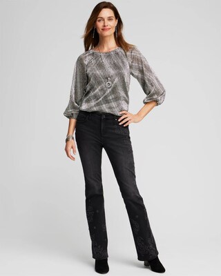 Dot Print Foil Crinkle Tee