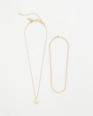 Goldtone Convertible Pendant Necklace click to view larger image.
