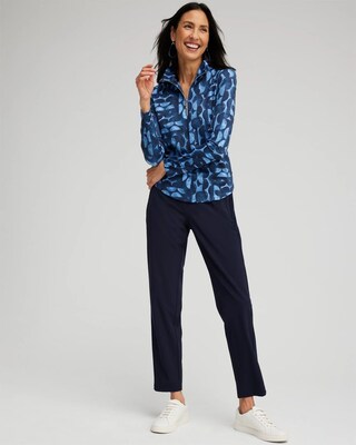 Zenergy® UPF Half Moon Print Long Sleeve Top
