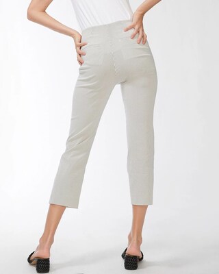 Linen-Blend Stretch Amelia Stripe Pants