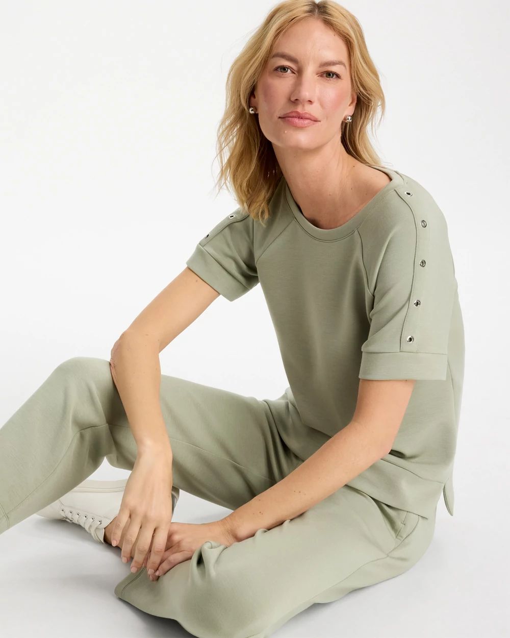 Zenergy® Soft Short-Sleeve Grommet Top click to view larger image.
