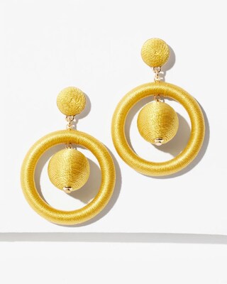 Yellow Drop Hoops