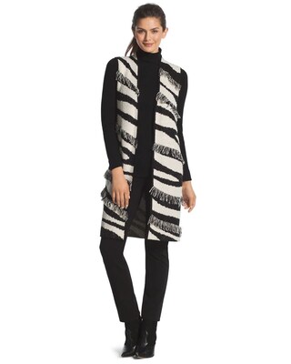 Zebra Fringed Anne Vest