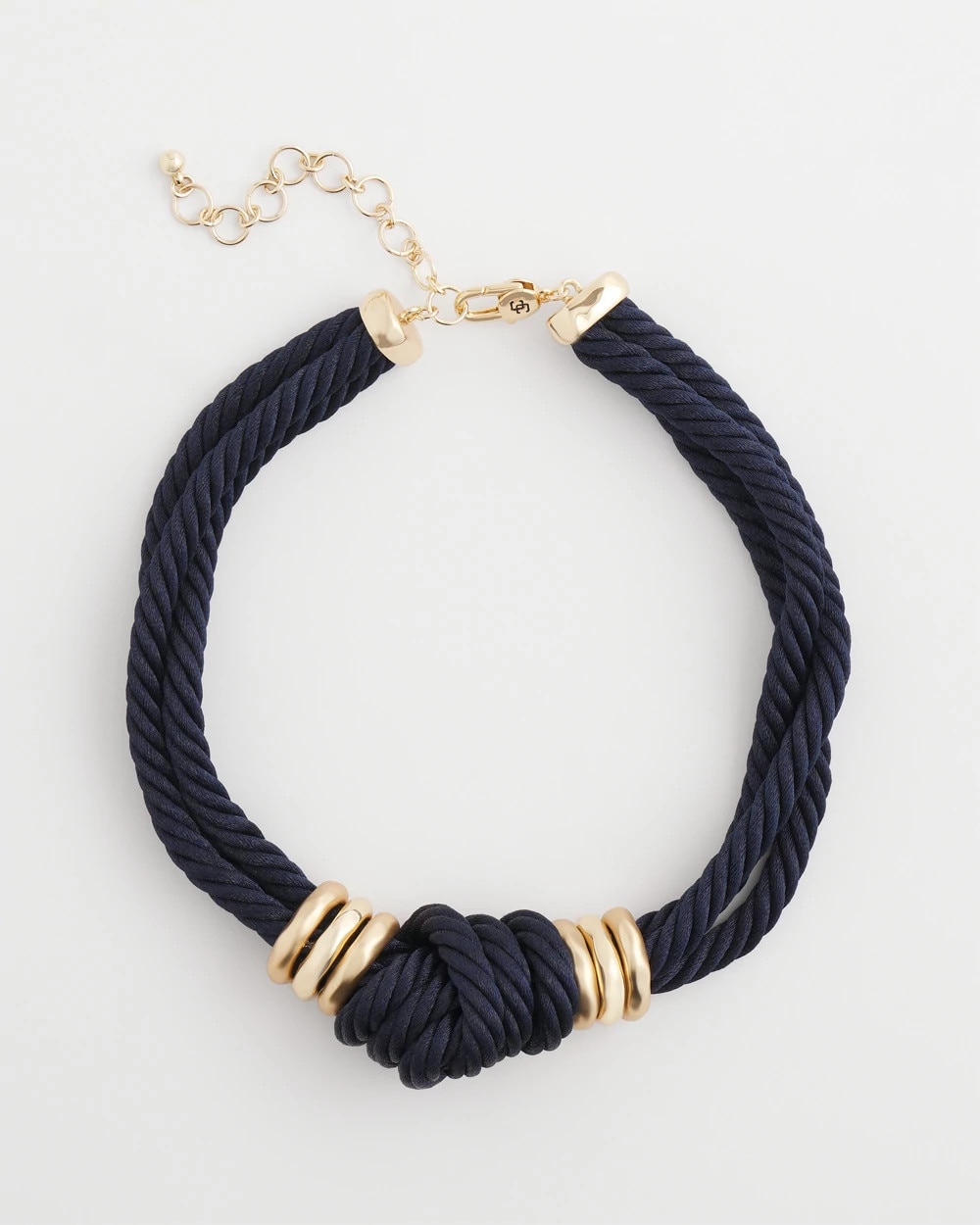 Navy Knot Rope Necklace