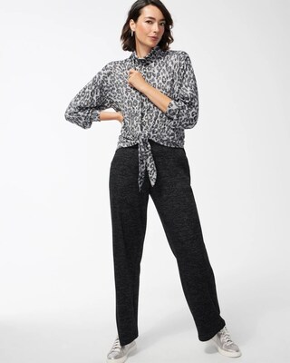 Zenergy Soft Essentials Printed Tie Front Cardigan