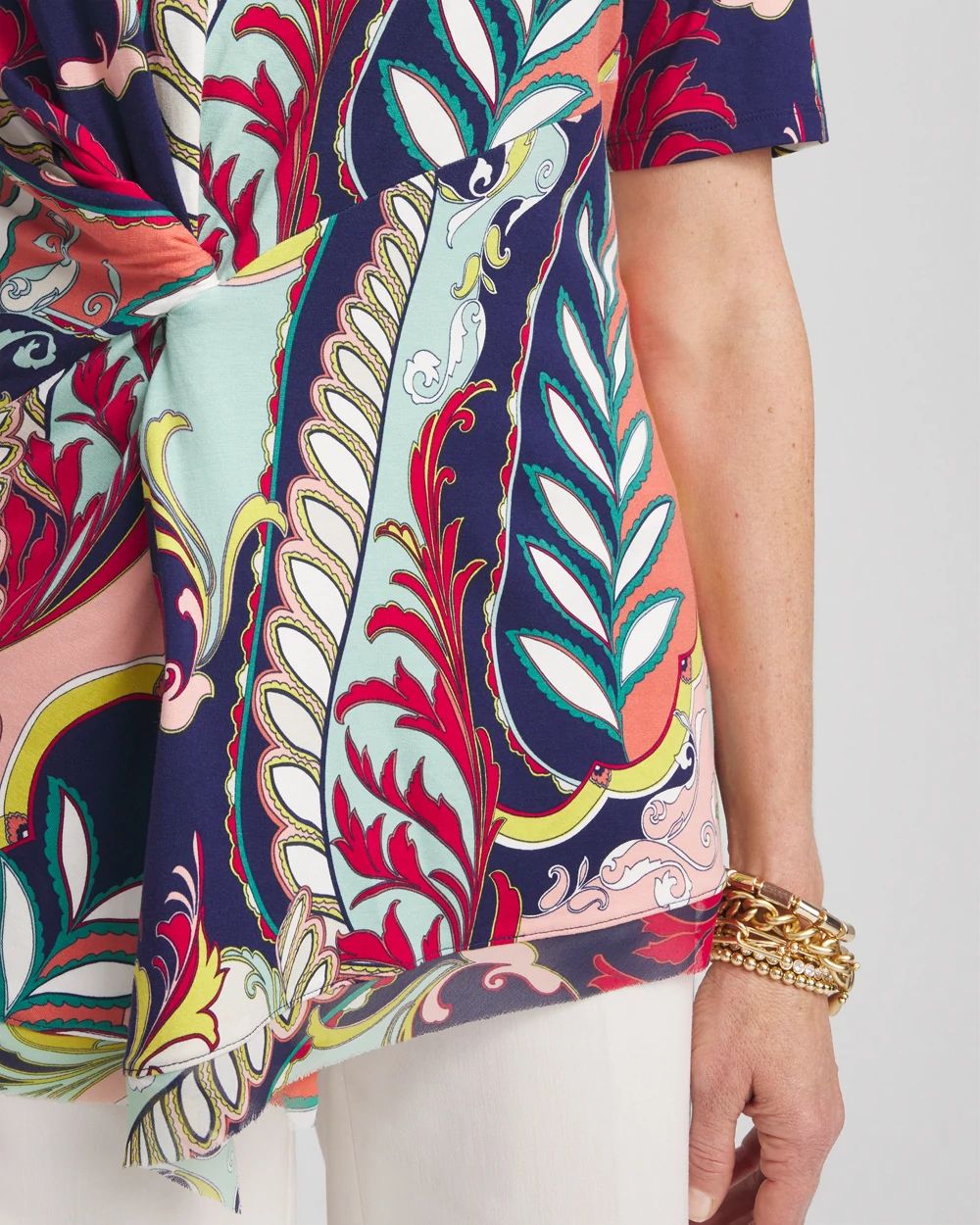 Touch of Cool™ Abstract Draped Tunic