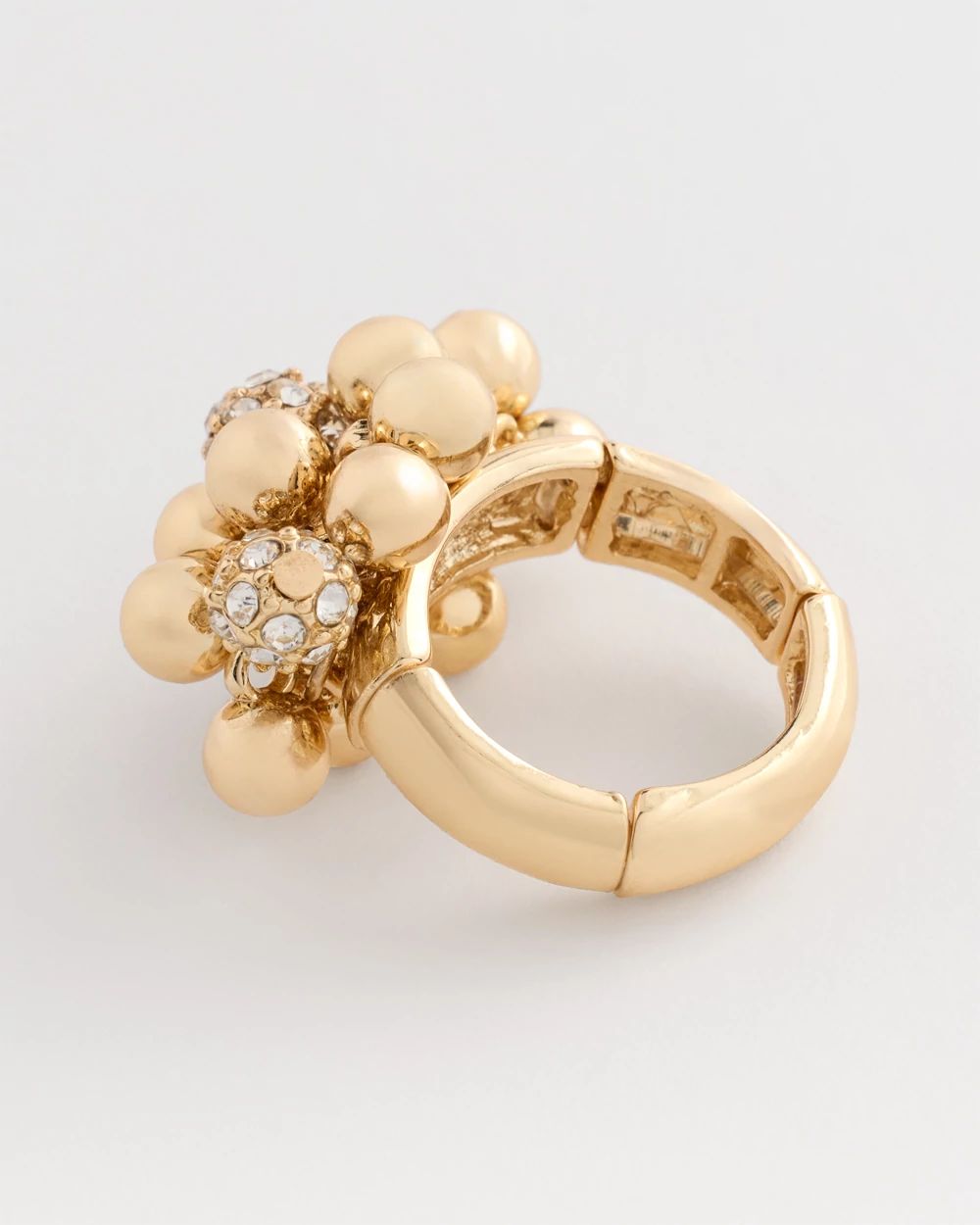 Goldtone Shimmer Stretch Ring click to view larger image.