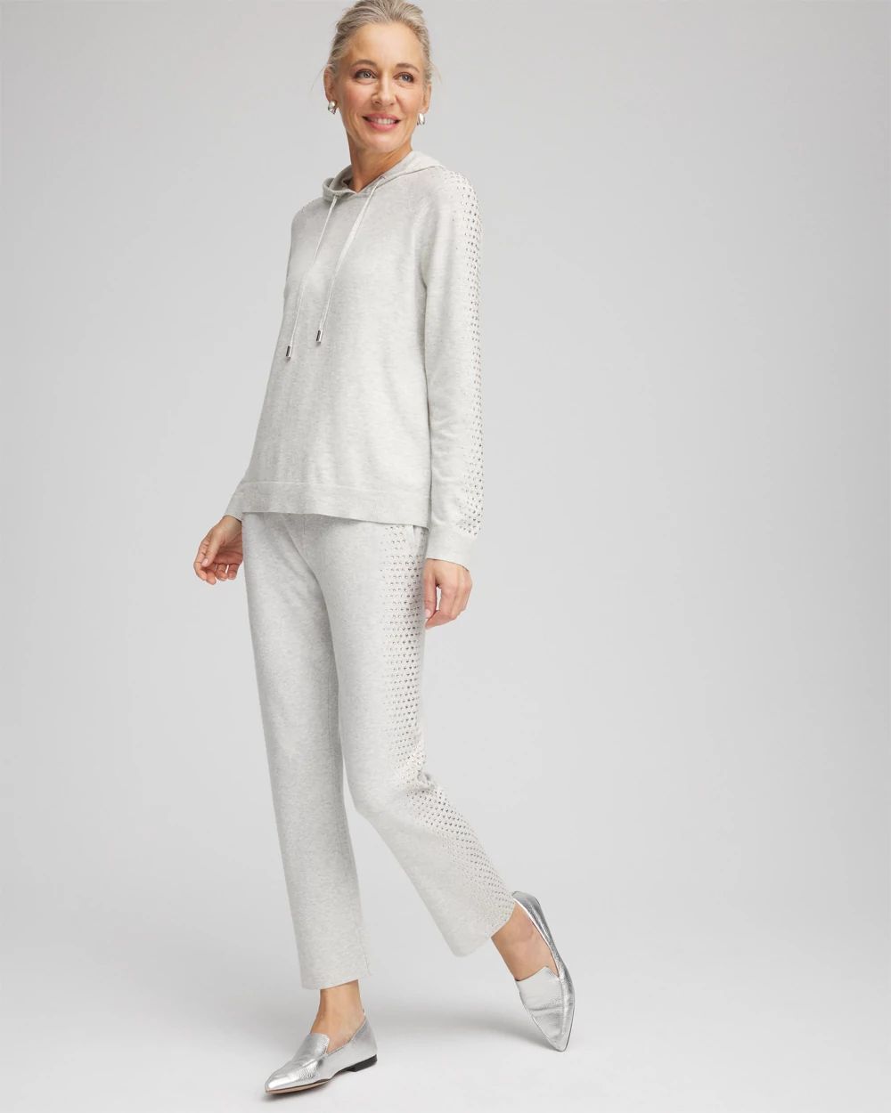 Zenergy® Luxe Cashmere Blend Rhinestone Hoodie