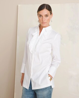 Ruffle-Front Tunic