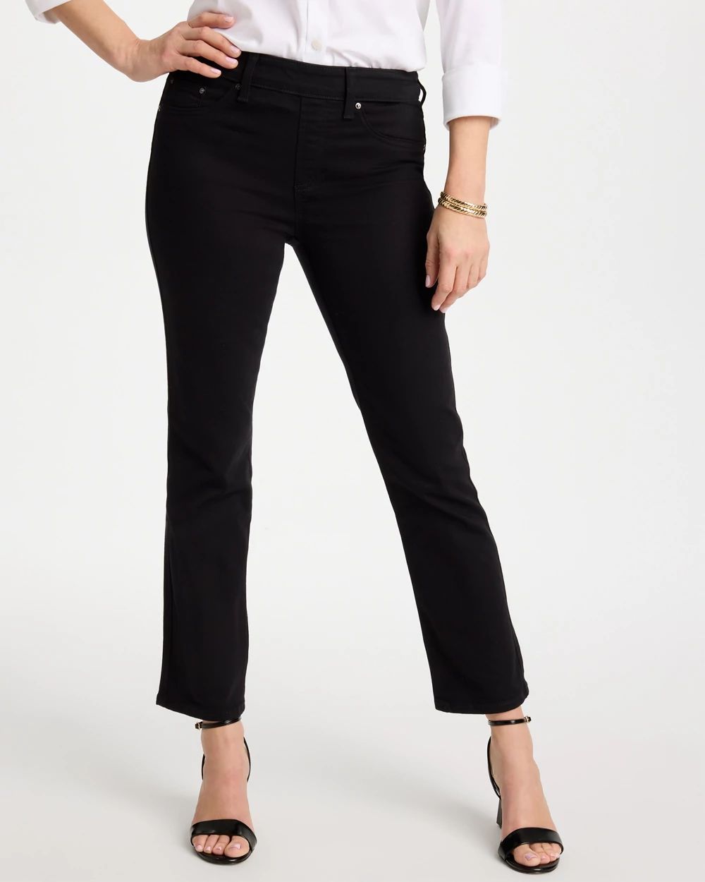 Pull-On Straight Jeans