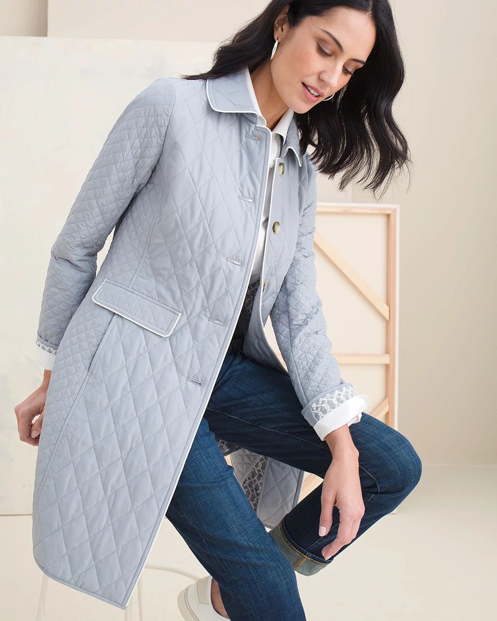 Elongated Quilted Jacket