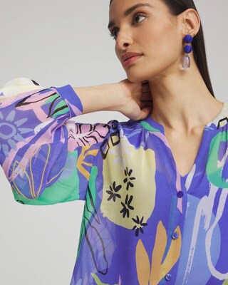 Surreal Pleated Sleeve Blouse