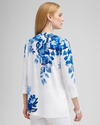 Linen Floral Embellished Tunic