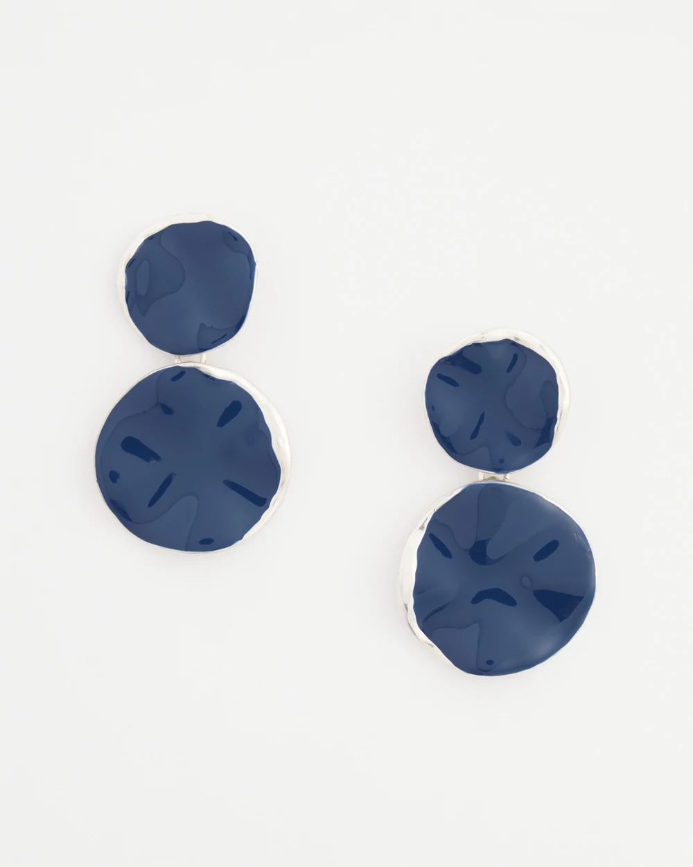 No Droop™ Blue Round Drop Earrings