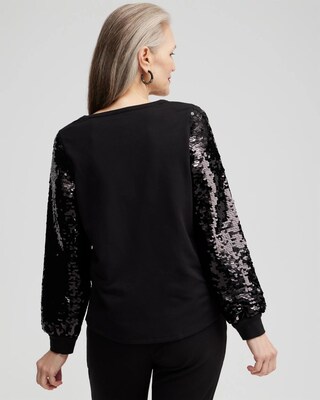 Zenergy Sequin Sleeve Sweatshirt