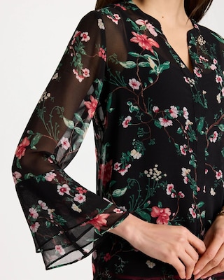 Georgette Ruffled Cuff Blouse click to view larger image.